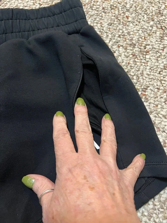 Alphalete Black Athletic Shorts with Logo Accent - Picture 2 of 3